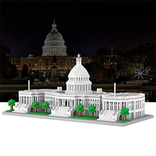 世界アーキテクチャホワイトハウス、クリエイティブビルセットマイクロレンガ 、3DモデルDIYミニモン...