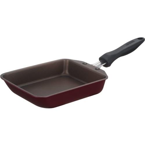 サーモス デュラブルシリーズ 玉子焼きフライパン 13cm レッド IH対応 KFH-013E R