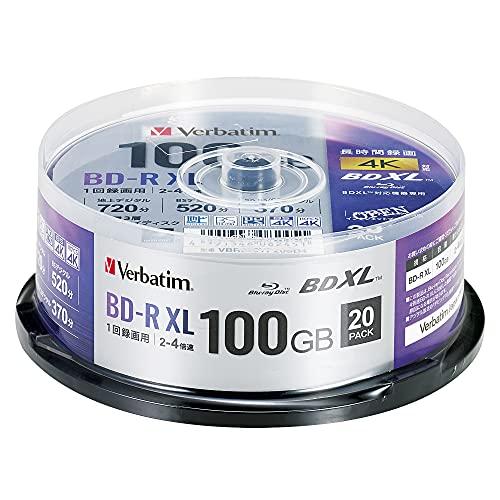 Verbatim バーベイタム 1回録画用 ブルーレイディスク BD-R XL 100GB 20枚 ...
