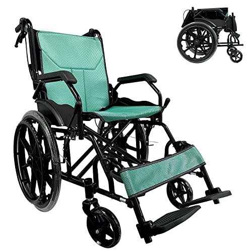 KagoMsa 自走介助兼用車いす 折り畳み車椅子 軽量コンパクト車椅子 ブレーキ ノーパンクタイヤ...