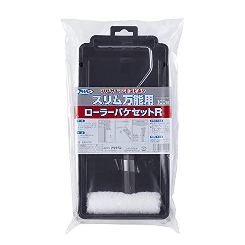 アサヒペン ペイント用 スリム万能用ローラーバケセットR 100mm S-RSR100 スリムローラ...