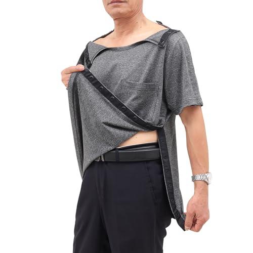 Amy Coulee 介護服 半袖 Tシャツ 介護ゆるゆるな衣服 腕を骨折した時の服 寝たきり 術後...