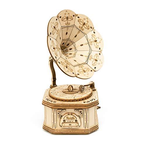 つくるんですR 日本語説明書付 3D ウッドパズル TG408 蓄音機