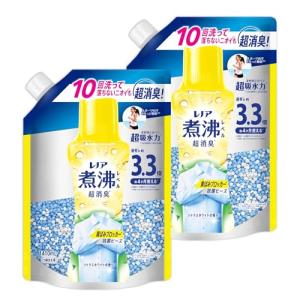 レノア Lenor 煮沸レベル超消臭 抗菌ビーズ 黄ばみブロッカー シトラスホワイト 詰め替え 1410mL×2袋 大容量まとめ買い