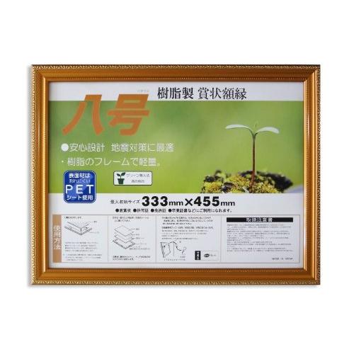 大仙 額縁 賞状額 金消 R 八号 樹脂製 シュリンクパック J045B4000