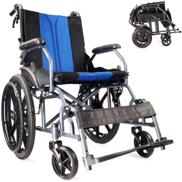 KagoMsa 自走介助兼用車いす 折り畳み車椅子 軽量コンパクト車椅子 ブレーキ ノーパンクタイヤ...