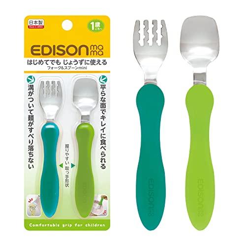 EDISONmama(エジソンママ) フォーク&amp;スプーンmini 13cm 1歳~ / ステンレス ...