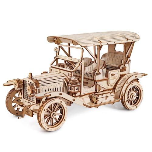 つくるんですR 日本語説明書付 3D ウッドパズル オーナメントシリーズ (クラシックカー)