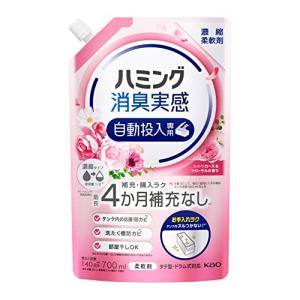 ハミング消臭実感　液体 自動投入専用処方でお洗たくがもっとラクになる　ふわりローズ＆フローラルの香り　７００ｍｌ