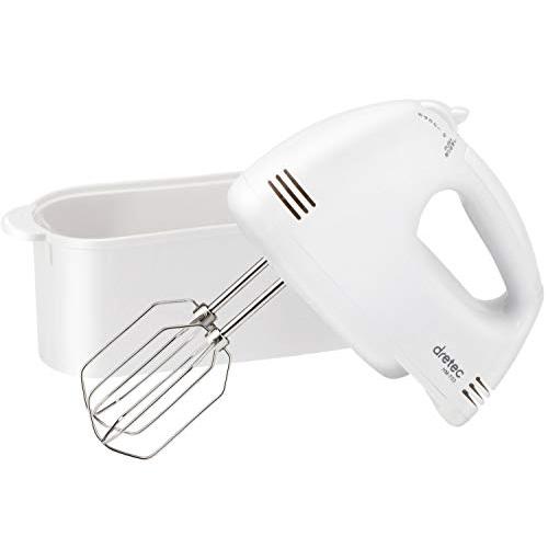 (dretec) 740gの軽量で疲れにくいハンドミキサー スピード5段階切替/電源コード、ビーター...