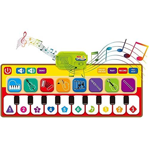 ピアノおもちゃ ピアノマット 知育玩具 子供 メロディマット ミュージックマット10鍵盤 8種類楽器...