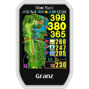Shot Navi(ショットナビ) Granz WH ゴルフGPS タッチパネル どでか文字 超軽量54g 日本製 最新鋭GPSチップ搭載 みち