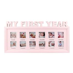 ベビーフォトフレーム 12ヶ月 1年間の成長が見える 写真立て 出産祝い ギフト 新生児 成長 子供 記念品 誕生日 プレゼント (M&Boo)｜kokomomozu-store