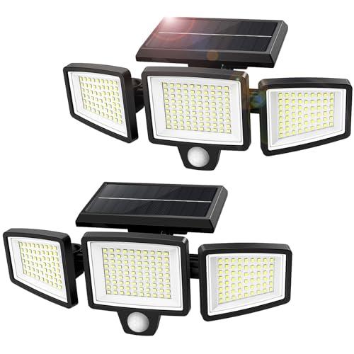 アセキ ソーラーライト 屋外 防水 センサー 2個セット210LED 3面発光 光束最大2500ルー...
