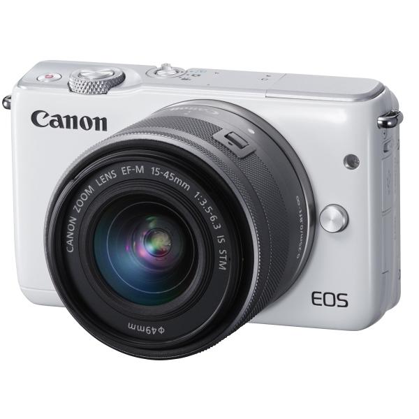 Canon ミラーレス一眼カメラ EOS M10 レンズキット(ホワイト) EF-M15-45mm ...