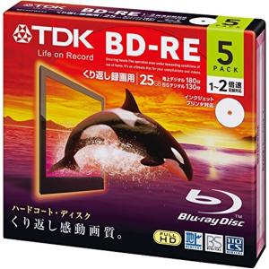 TDK 2倍速対応BD-RE 5枚パック 25GB ホワイト プリンタブル BEV25PWA5A｜kokonararu