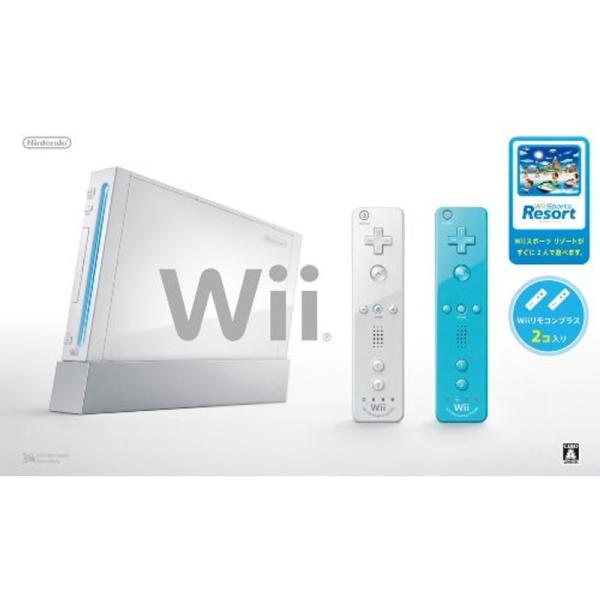 Wii本体 (シロ) Wiiリモコンプラス2個、Wiiスポーツリゾート同梱メーカー生産終了
