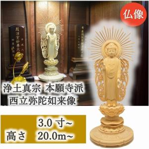 仏像 浄土真宗 本願寺派 西立弥陀如来像 桧木...の詳細画像1