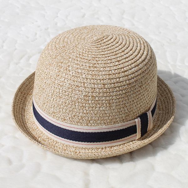 ボーラーハット メンズ レディース 麦わら風帽子 中折れ帽 ペーパーハット 日焼け防止 日よけ 夏 ...