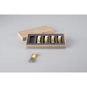 箸置き 月 5個セット 能作 錫製 金銀 金箔 桐箱入り 金属 ムーン