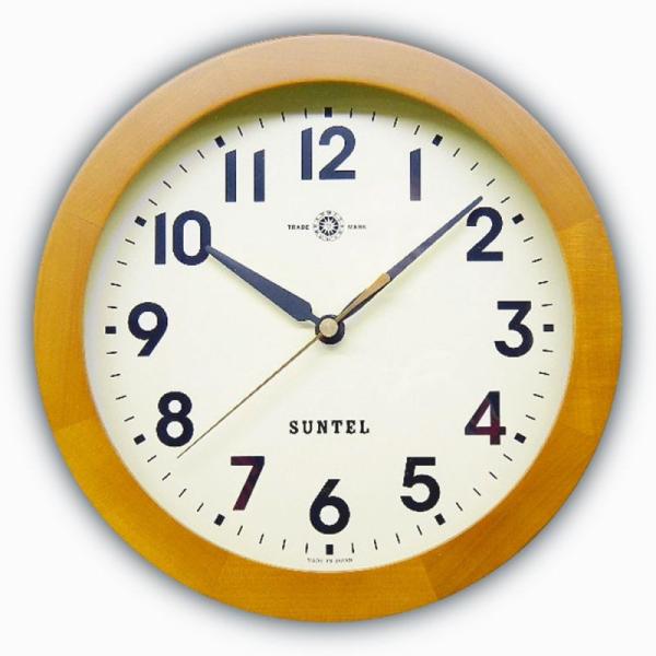 掛け置き兼用時計 連続秒針 SR01BR ブラウン さんてる 日本製 国産時計 壁時計 掛け時計 レ...