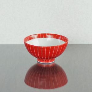 茶碗 中 赤巻十草 200kcal お茶碗 ご飯茶碗 レッド 赤 木賊 HP-11G