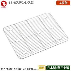 角バット 網 ステンレス 日本製 2個組 18-8ステンレス製 アミ 細目 8枚