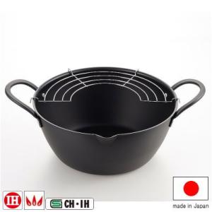 岩鋳（IWACHU） 南部鉄器 天ぷら鍋 深型 24cm 日本製 : キッチン