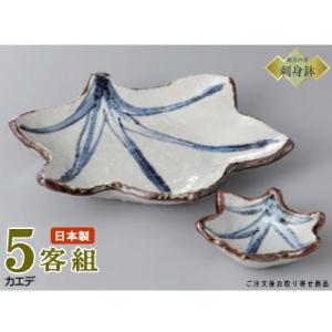 日本製 刺身皿 5客セット 送料無料 美膳 正角5.0平鉢＆正角千代久