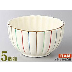小付 5個組 日本製 赤絵十草菊型2.8寸小付 5個 業務用 和食器 陶器 