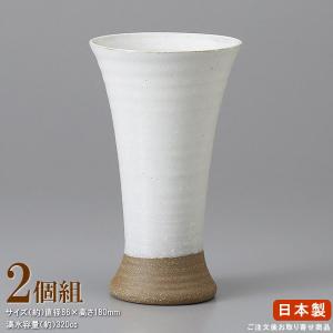 ビールグラス 陶器 2個組 青磁刷毛総けずりビール 中 2個 業務用 食器