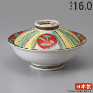 日本製 若草吹京蓋物碗 業務用 食器 和風 陶器 飲食店 料理店 お膳