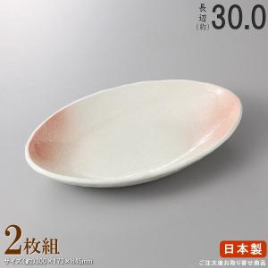 多用皿 シリーズ セット タコ唐草楕円形長皿 2枚 日本製 国産 陶器