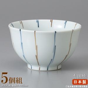 湯呑み 煎茶 日本製 京網厚渕反仙茶碗 5個 業務用 和食器 国産 陶器