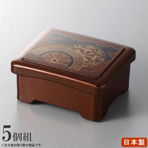 うな重 小さい 器 5個組 吟朱内朱ミニ洸琳丼重箱 5個 日本製