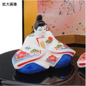 お雛様 ミニ 日本製 白磁 錦彩雅雛 陶器 国...の詳細画像1
