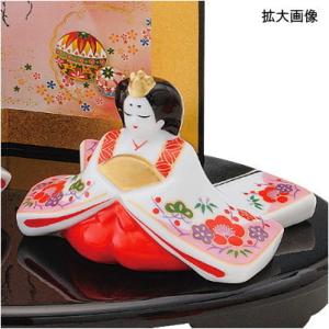 お雛様 ミニ 日本製 白磁 錦彩雅雛 陶器 国...の詳細画像2