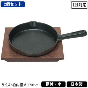 ステーキ皿 鉄板 IH対応 2個組 鉄製 ステーキ皿 315 柄付き 小 17cm 2個セット 2枚...