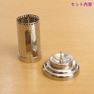ろうそく立て 墓 風防 日本製 18-8 ステ...の詳細画像2