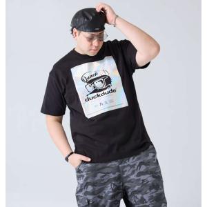 大きいサイズ メンズ■b-one-soulDUCK DUDEメタリック半袖Tシャツ▽大きいサイズ メンズ 3L 4L 5L 6L｜kokubo-big