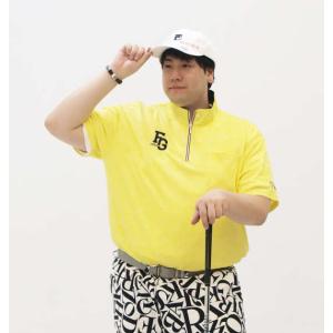 大きいサイズ メンズ■FILA GOLFジャガードハーフジップ半袖シャツ▽大きいサイズ メンズ 3L 4L 5L 6L｜kokubo-big