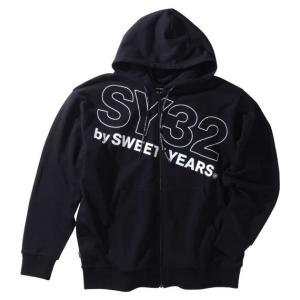 大きいサイズ メンズ■SY32 by SWEET YEARSスラッシュビッグロゴフルジップパーカー▽大きいサイズ メンズ 3L 4L 5L 6L｜kokubo-big