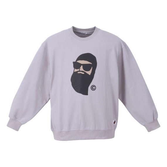 大きいサイズ メンズ■FUN for modemdesignface ojisanクルーネックスウェ...