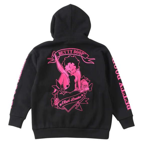 大きいサイズ メンズ■BETTY BOOPニットフリース刺繍&amp;プリントフルジップパーカー▽大きいサイ...