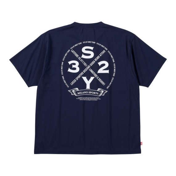 大きいサイズ メンズ■SY32 by SWEET YEARSサークルロゴバックプリント半袖Tシャツ▽...