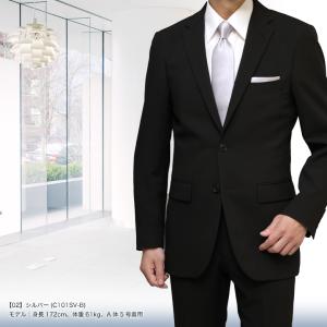 ポケットチーフ付き 礼装ネクタイ 白・シルバー...の詳細画像3