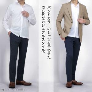 裾上げ済み スラックス ノータック スリム メ...の詳細画像5