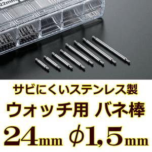 ウォッチ用/腕時計用 バネ棒（2本セット） サビにくいステンレス製の 