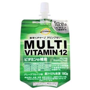 トップバリュ　素早くチャージドリンクゼリー マルチビタミン12 グレープフルーツ味　【180g×24個】(TOPVALU)