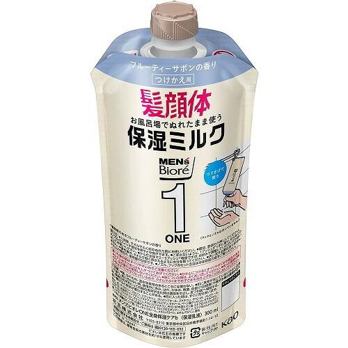 メンズビオレ ONE　全身保湿ミルク　フルーティサボン　つけかえ用　【300ml】(花王)